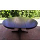 Table ronde avec rallonge Baumann pied central 1970