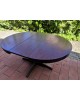 Table ronde avec rallonge Baumann pied central 1970