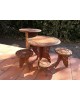 Ensemble de 5 bouts de canapé gigogne tables basses orientales Teck vintage