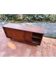 Enfilade scandinave portes coulissantes vintage pieds métal 1960