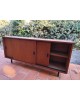 Enfilade scandinave portes coulissantes vintage pieds métal 1960