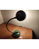 Lampe bureau vintage Art déco scandinave années 40 laiton doré rétro forme lune, col de cygne