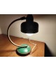 Lampe bureau vintage Art déco scandinave années 40 laiton doré rétro forme lune, col de cygne